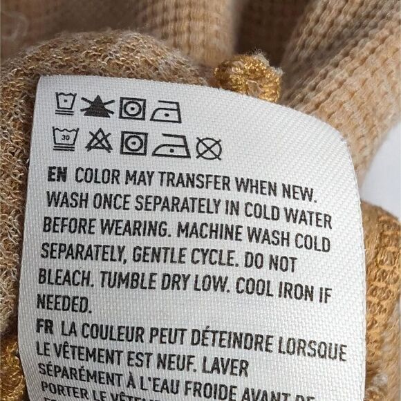 American Eagle Outfitters Crop Top Cap Sleeves Tan Size S - Picture 3 of 8